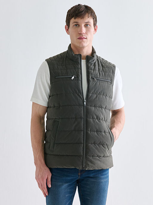 Standart Kal?p Dik Yaka Erkek ?i?me Yelek