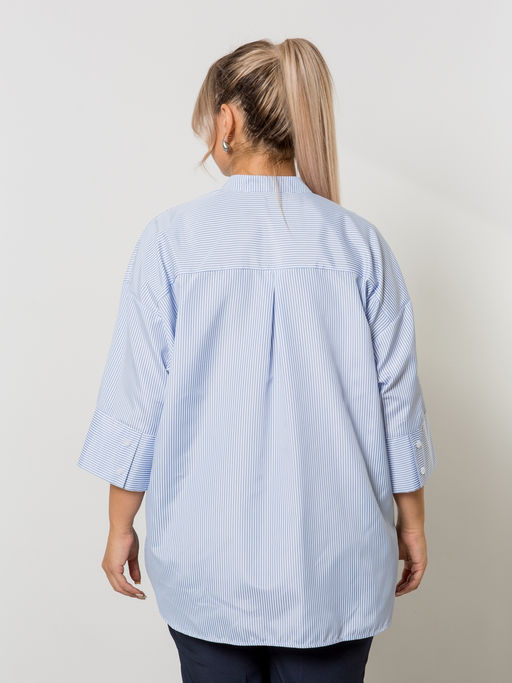 Блузка 1274 голубая полоска - Novita фото 16