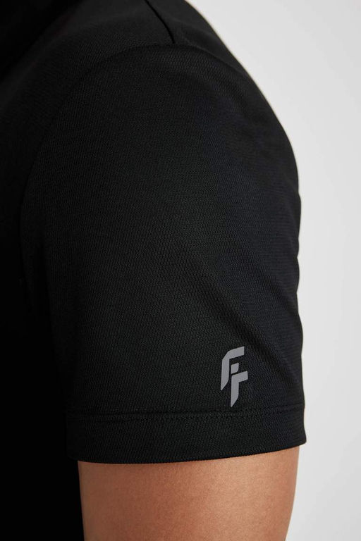 DeFactoFit Спортивная футболка с короткими рукавами и воротником-поло Slim Fit  фото 9