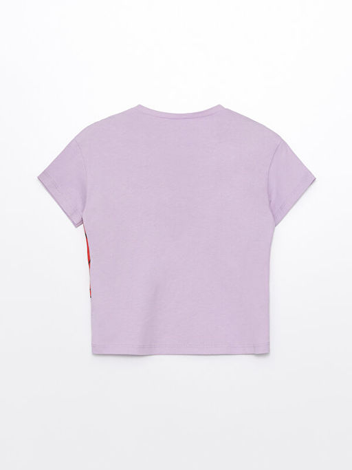 Bisiklet Yaka Ariel Bask?l? K?sa Kollu K?z Bebek Ti??rt 2li - Waikiki фото 3