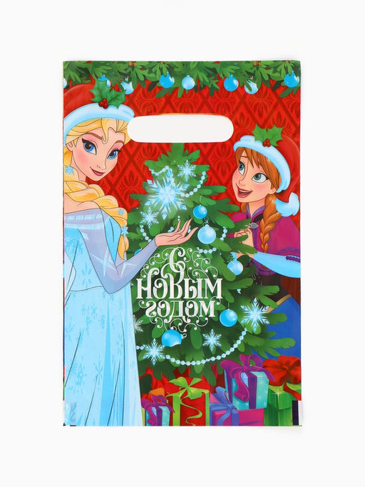 Цена за 2 шт. Набор пакетов полиэтиленовых 15 шт, Новый год, 20 х 30 см