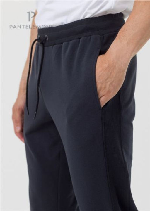 Мужские брюки зауженные из футера PDB-242 - Pantelemone фото 3