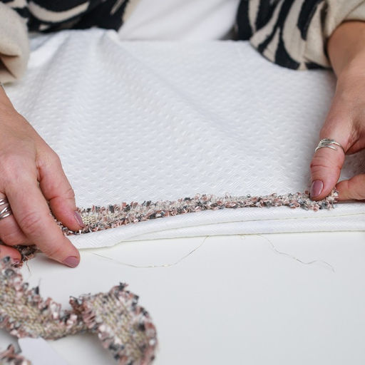 Тесьма декоративная «Твидовая», двусторонняя, 30 мм, 5±0.5 м, песочно-розовая