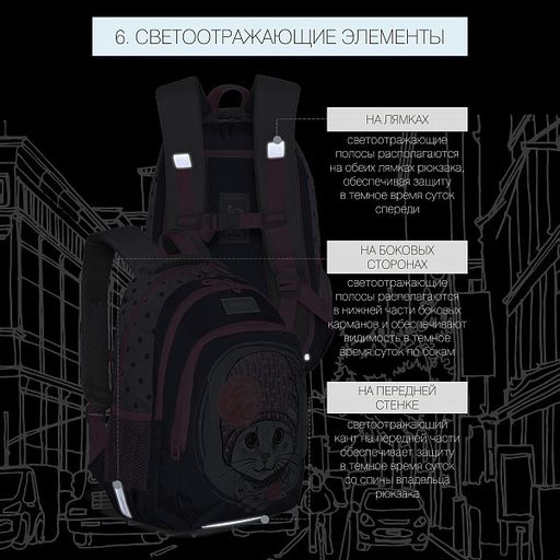 RG-162-1 Рюкзак школьный - Grizzly фото 19