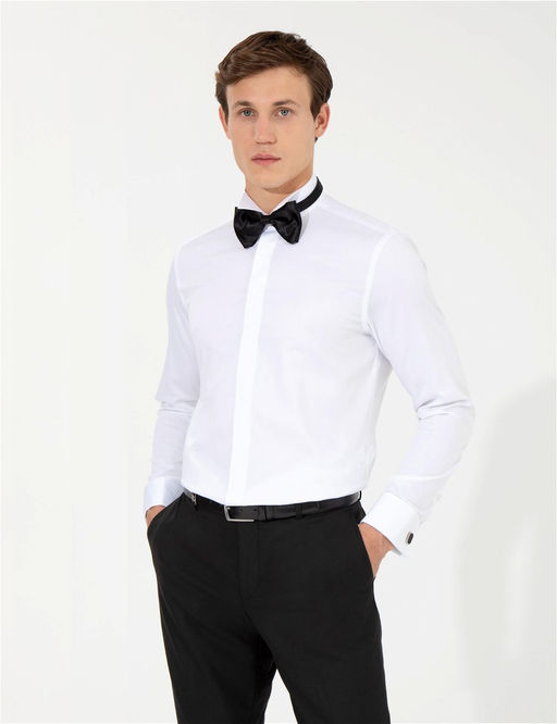 Beyaz Slim Fit Smokin G_mlek