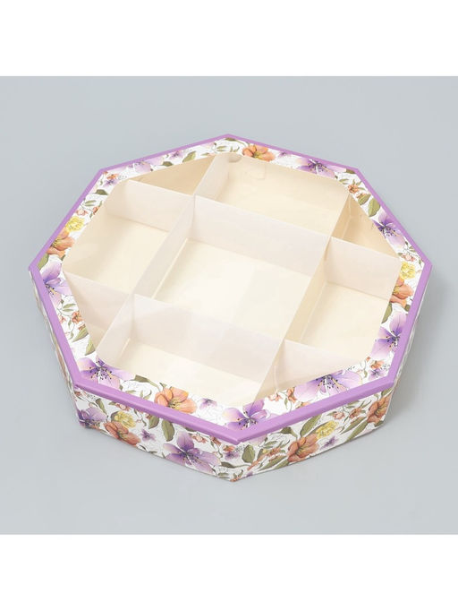 Цена за 5 шт. Коробка складная Цветочная гамма, 29 х 29 х 5 см - Дарите счастье фото 2