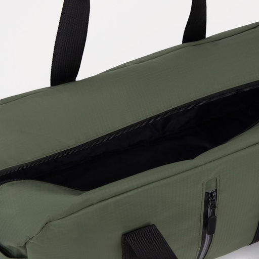 Сумка спортивная на молнии, 2 наружных кармана, цвет зелёный - Simaland фото 4