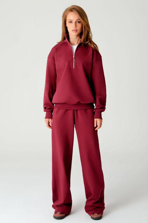 Арт. 2-542/1 Костюм женский с брюками 44-50 (4 шт) Цвет:бордовый - Калинка фото 15