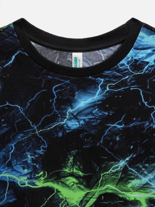 ACOOLA / Футболка детская для мальчиков Gillan холодный синий принт  фото 7