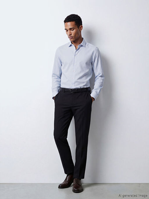 Рубашка мужская Slim Fit текстурированная