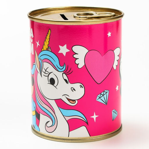 Цена за 2 шт. Копилка металлическая, 9.5 см × 7.5 см × 7.5 см, Минни Маус