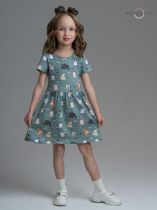 Платье Лето котята хаки - Sovalina фото 10