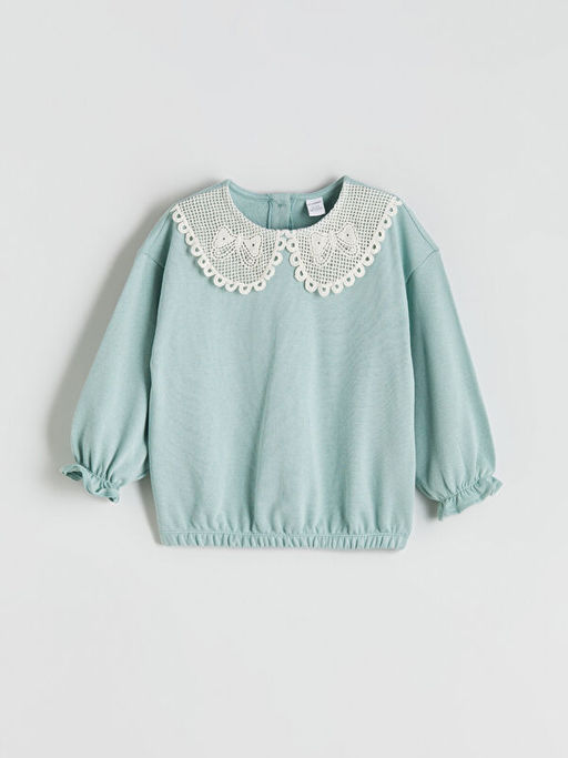 Bebe Yaka K?z ?ocuk Sweatshirt ve E?ofman Alt?