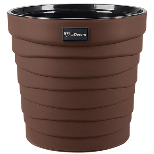 Кашпо Бархан (7,5л) Цв. Мокачино (Арт. КШ-4366) - Вмс фото 2