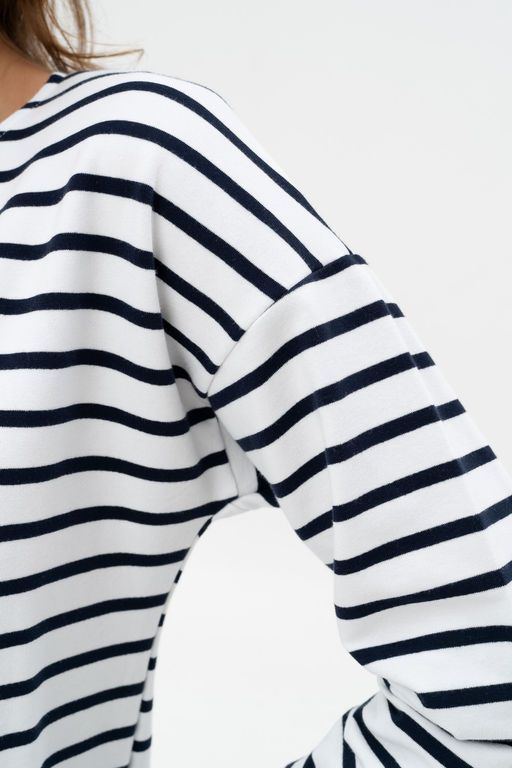 Джемпер женский 484L3-WB белый/полоска - Solo mio фото 8