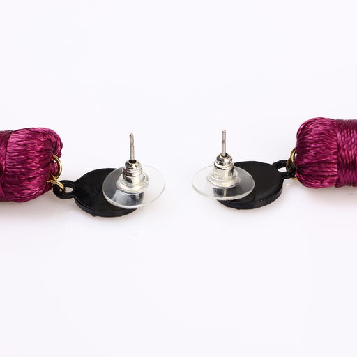 Серьги Кисти гармония, цвет фиолетовый, L кисти 8.5 см