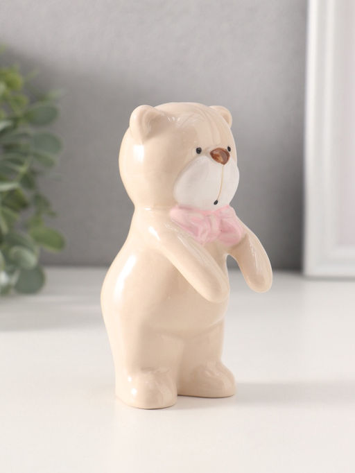 Фигурка керамика «Медвежонок с бантом», 3×5.5×10.8 см, МИКС
