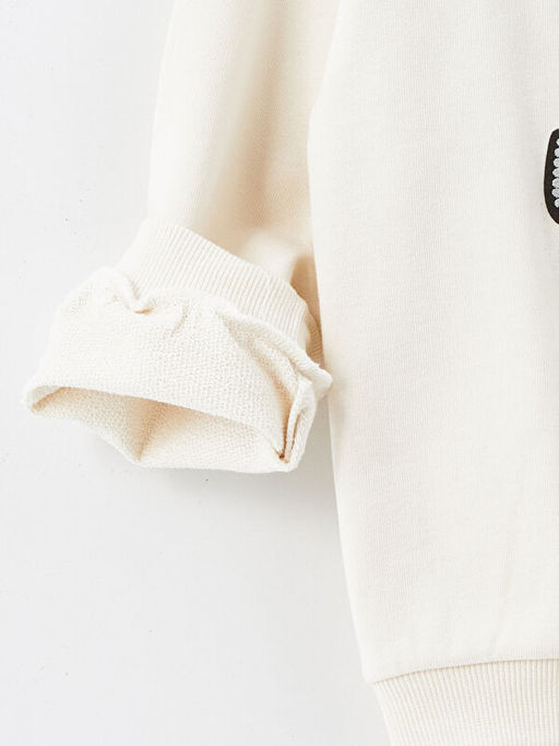 Bisiklet Yaka Bask?l? K?z Bebek Sweatshirt - Waikiki фото 2