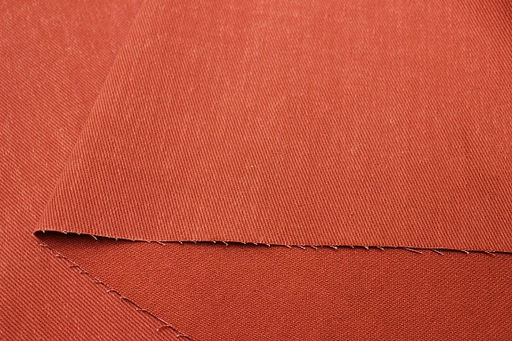 Джинс с ворсом цв.Кирпично-красный, ш.1.5м, хлопок-100%, 330гр/м.кв - Купава фото 4