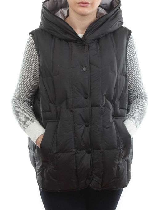 25-188 BLACK Жилет утепленный женский (пух) - Fashion фото 3