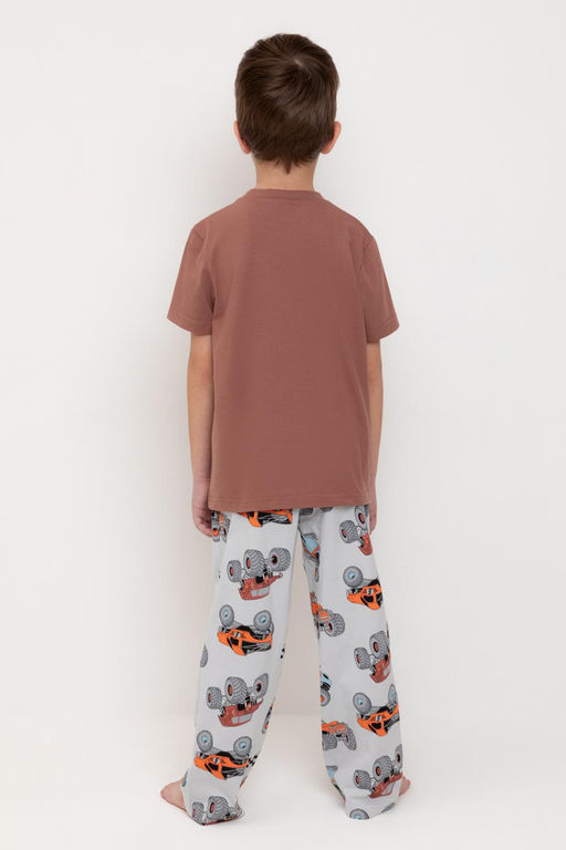 К 1599/медно-коричневый,машины пижама для мал