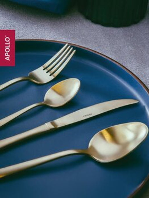 Набор столовых приборов APOLLO "Lungo matt Сhampagne" 16 пр.