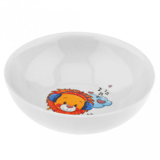 Миска фарфоровая "Львята" д130мм, 350мл, h45мм (Россия)