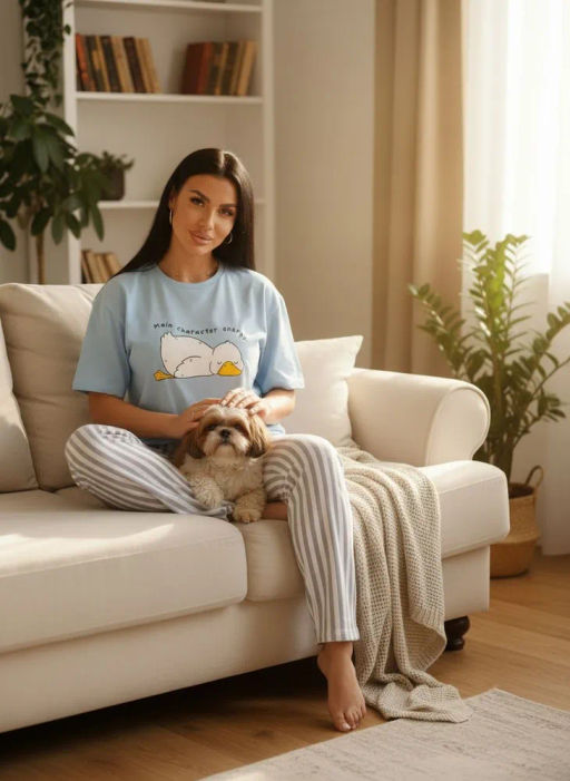 Пижама Утя, трикотаж - Малина фото 2