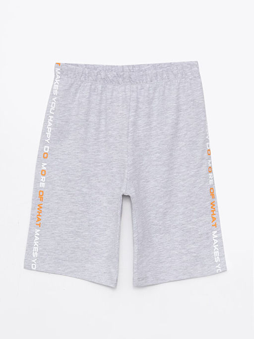 Beli Lastikli Bask?l? Erkek ?ocuk Pijama ?ort 2li - Waikiki фото 3