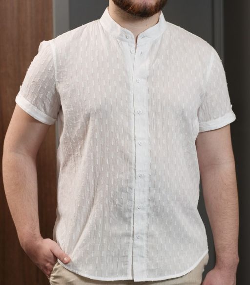 100% ХЛОПОК лёгкая летняя рубашка - Новый лен фото 3