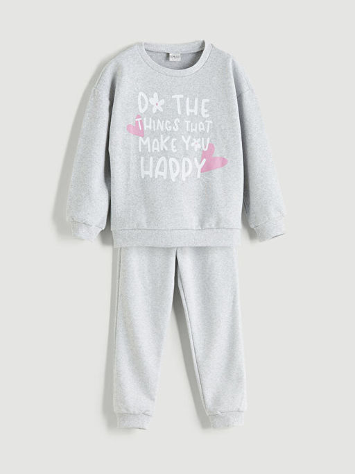 Bisiklet Yaka K?z ?ocuk Pijama Tak?m?