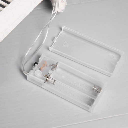 Фигура деревянная «Домик белый», 16×22×6 см, 3 LED, батарейки AAx2 (не в комплекте), свечение теплое белое