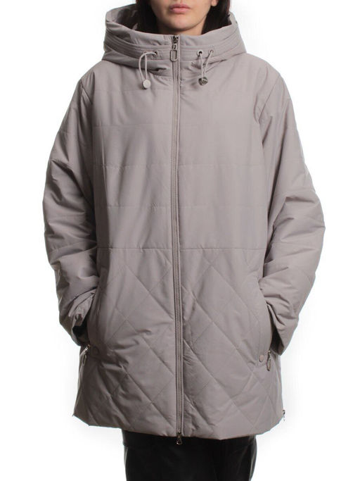 F-804 GRAY BEIGE Куртка демисезонная женская (100 гр. холлофайбер) - Fashion фото 3