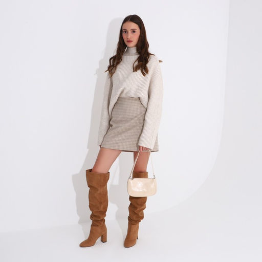 Сумка-багет на молнии, цвет бежевый - Simaland фото 6