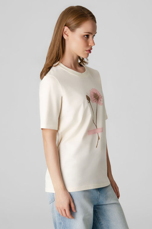 Арт. 31159 Футболка женская 44-52 (5 шт) Цвет:молочный