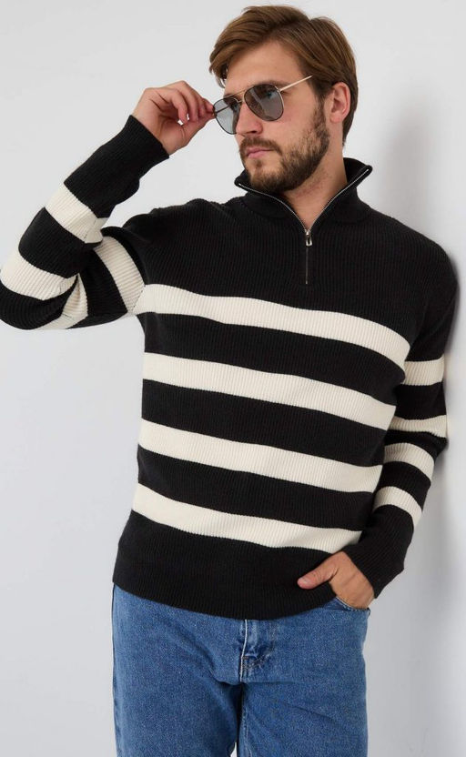 Джемпер F421-1545 black-white - Fine joyce фото 2