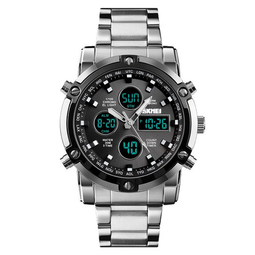 Часы наручные Skmei мужские электронные спортивные 1389silver-black