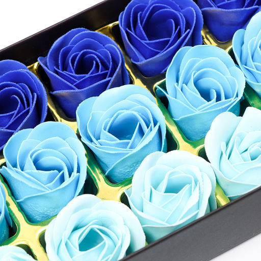 Мыльные розы, синие оттенки, набор 18 шт. - SB BEAUTY фото 8