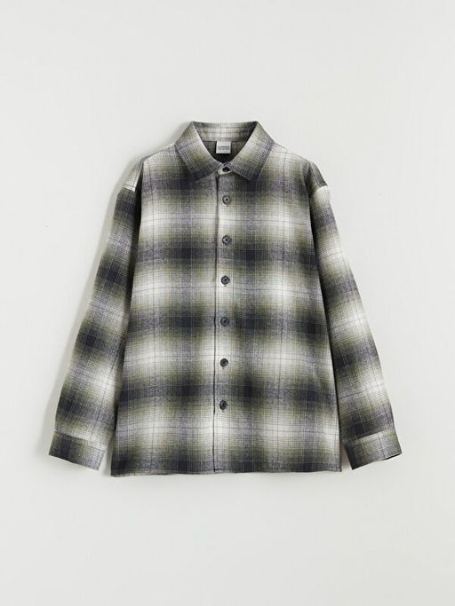 Uzun Kollu Ekose Erkek ?ocuk G?mlek