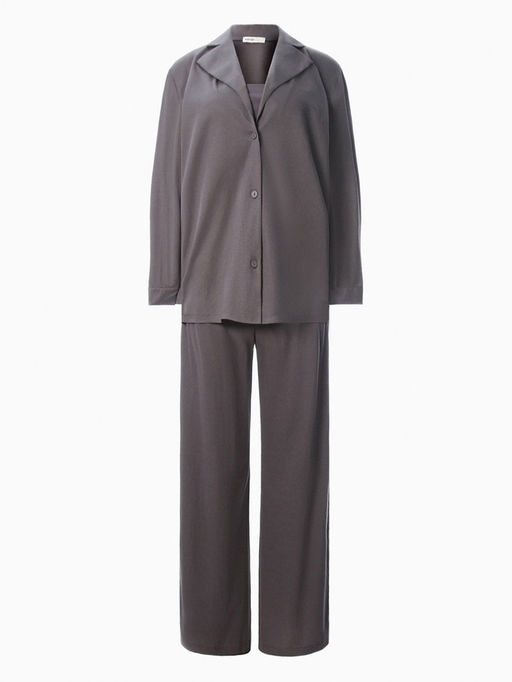 Костюм женский: рубашка, брюки, топ, KAFTAN Base, размер 42, графитовый