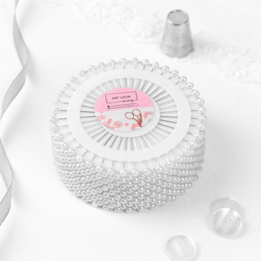 Цена за 24 шт. Булавки портновские «Ромашка», 38 мм, 40 шт., белые