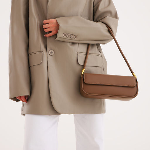 Сумка женская, багет, на магните, цвет коричневый - Simaland фото 9