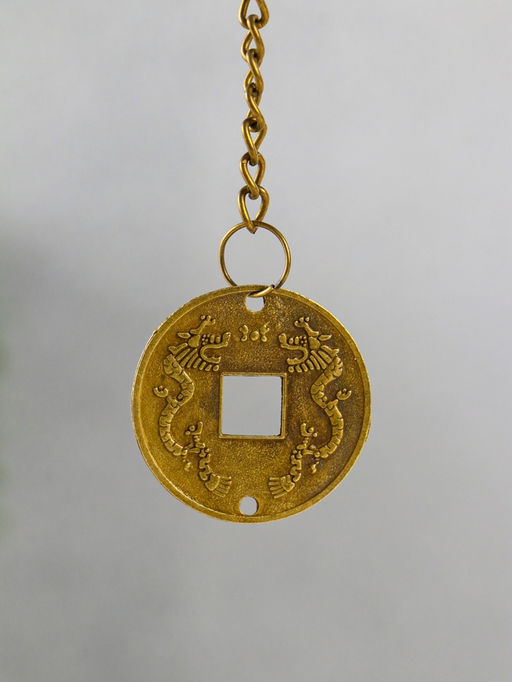 Колокольчик подвесной «Феникс и дракон», 1 колокол, d=4.8 см, 42×4.8×4.8 см