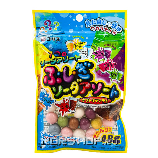 Жевательные конфеты ассорти 7 вкусов Fushigi Soda Coris, Япония, 48 гРаспродажа