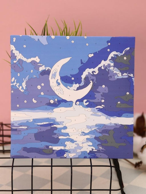 Картина по номерам на подрамнике Draw Me! Moon, (20*20 см)