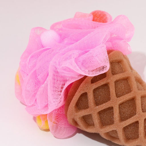 Подарочный набор женский Моей ягодке, гель для душа во флаконе шоколад и мочалка в форме мороженого - Чистое счастье фото 6