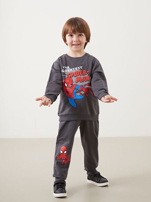 Spider-Man Bask?l? Sweatshirt ve E?ofman Alt 2li