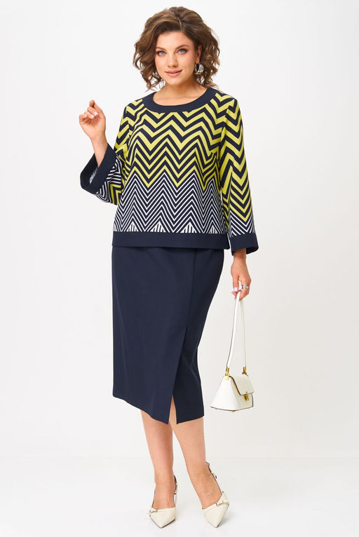 Костюм Aira Style 24126 лимонно-синий