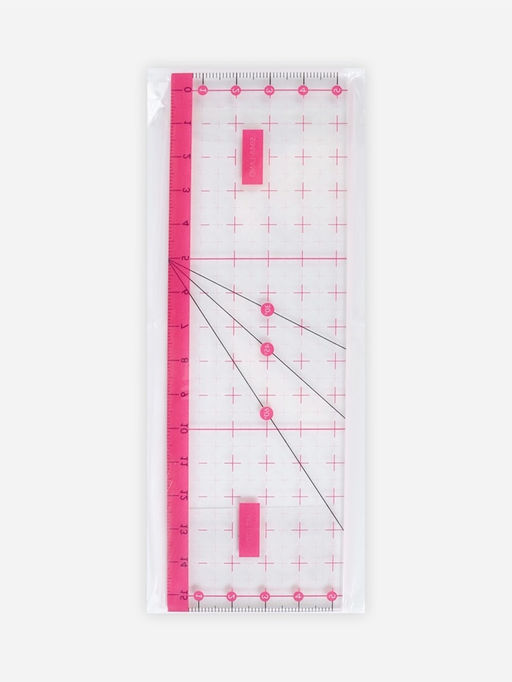 Цена за 2 шт. Линейка для квилтинга и пэчворка, 15×5 см, розовая