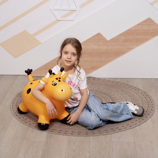 Попрыгун ZABIAKA ?Жирафик,? 58?26?50 см, жёлтый  фото 6